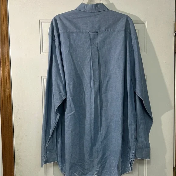 (👀3 For $20) Nautica Men's XL Light Blue Casual Button-Down Shirt - Picture 3 of 3